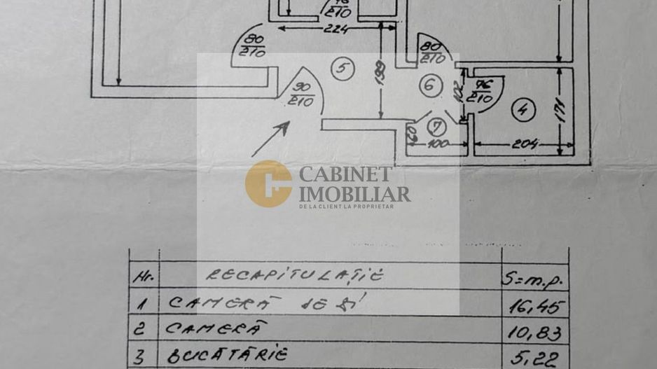 2 Camere Decomandat | Bloc Reabilitat | Podul Grant - Schiță 9