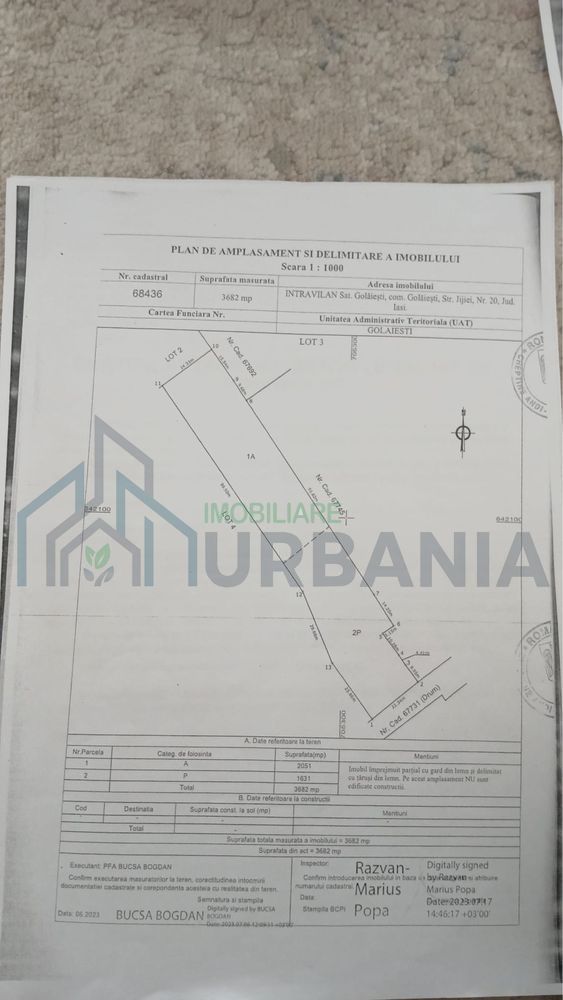 Teren intravilan de vânzare în comuna Golești, sat Golești, strada Jijiei nr. 20 - Poză 2