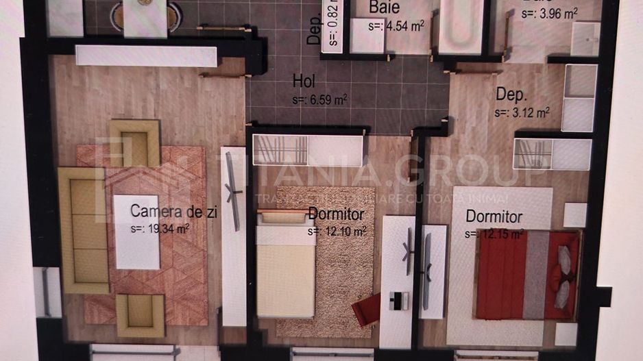 Apartament 3 camere decomandat Casa Nobel, vedere panoramică, mobilat/utilat - Poză 10