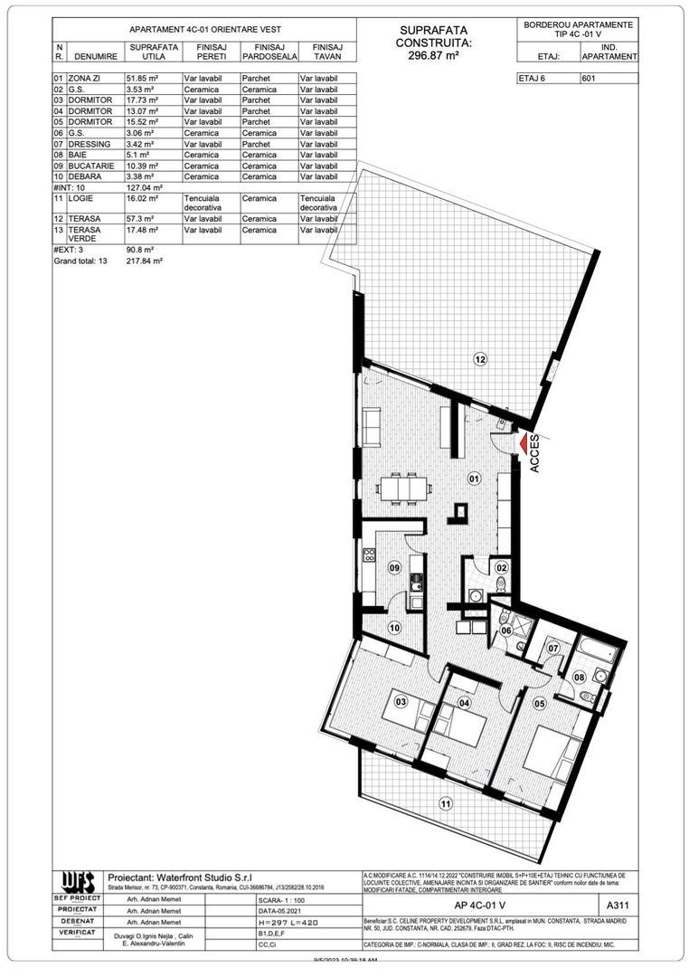 Tomis Plus - Celine Elegance - Vânzare apartament cu 4 camere, etaj 6. - Poză 23