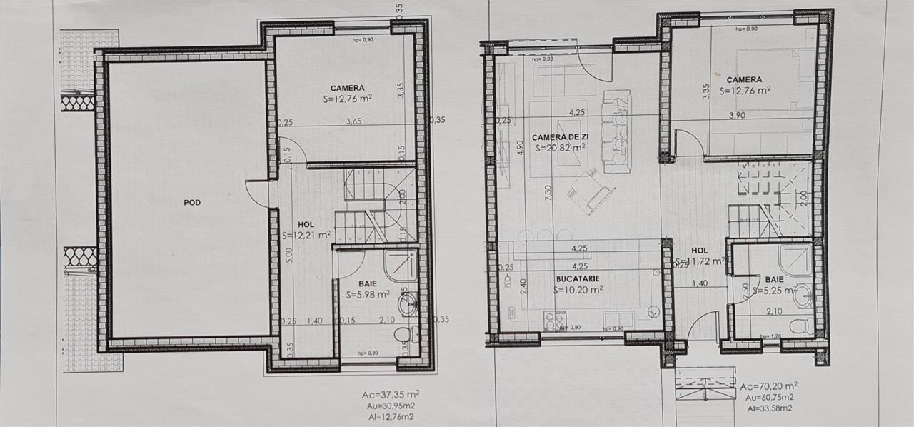 Casa 3 camere complex rezidential intrare Tarlungeni Brasov - Schiță 9