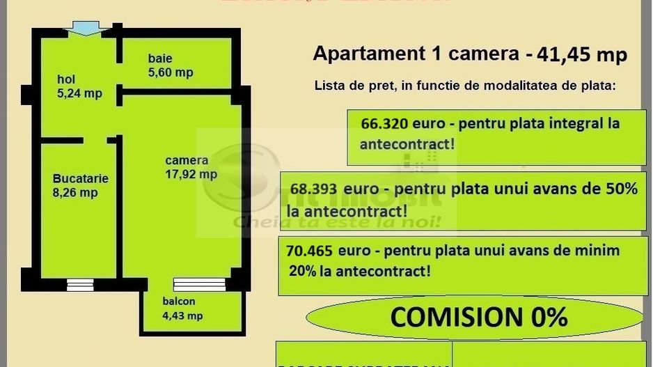 Apartament decomandat de vanzare in Iasi, Galata, 41,45 mp, bloc nou - Poză 2