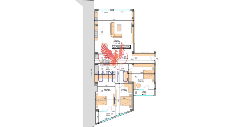 Apartament 4 camere exclusivist in bloc stil Boutique Ultracentral - Schiță 5