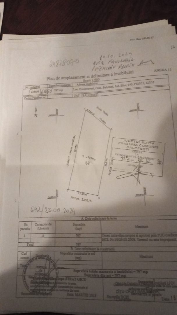 Teren intravilan 970 mp,Balotessti,intravilan linga vile - Poză 7