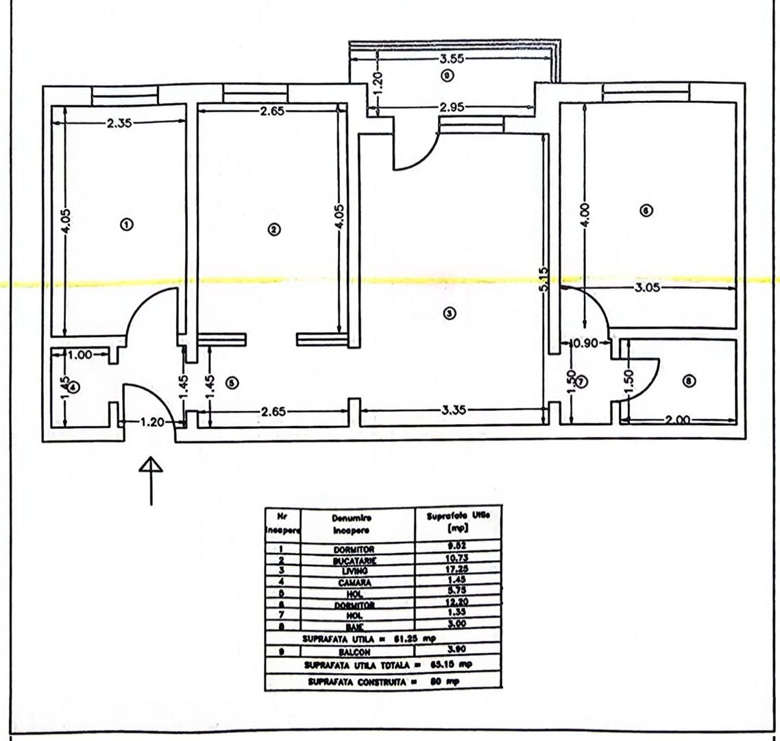 Apartament cu 3 camere, mobilat si utilat, VASLUI zona CENTRU-BUIUM; - Poză 11