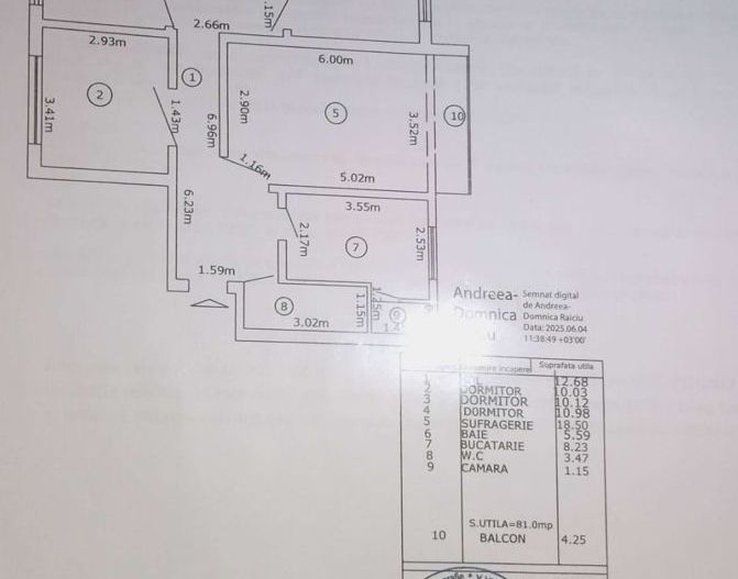 4 camere | Aviatiei | Soseaua Pipera | bloc 1987 - Schiță 12