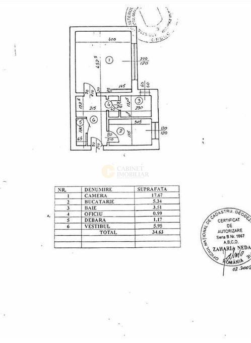 Garsonieră - 35 MP | Parter | Decomandat | Ideal - Spațiu Comercial - Schiță 5