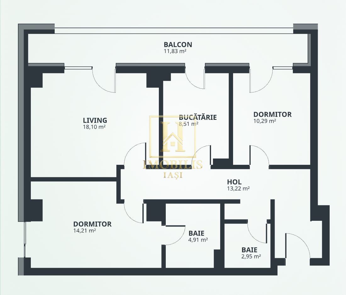 Ap. 3 camere, Dec., 84.7mp, 188.989 cu TVA -Complex Rezident Tatarasi - Poză 6