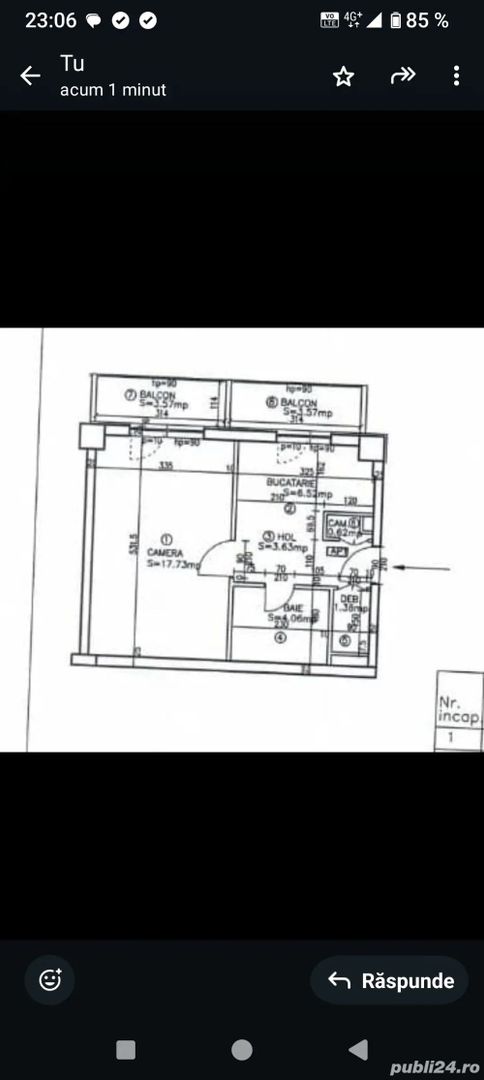 Garsonieră spațioasă 41 mp, etaj 2, bloc nou, parc IOR - Poză 6