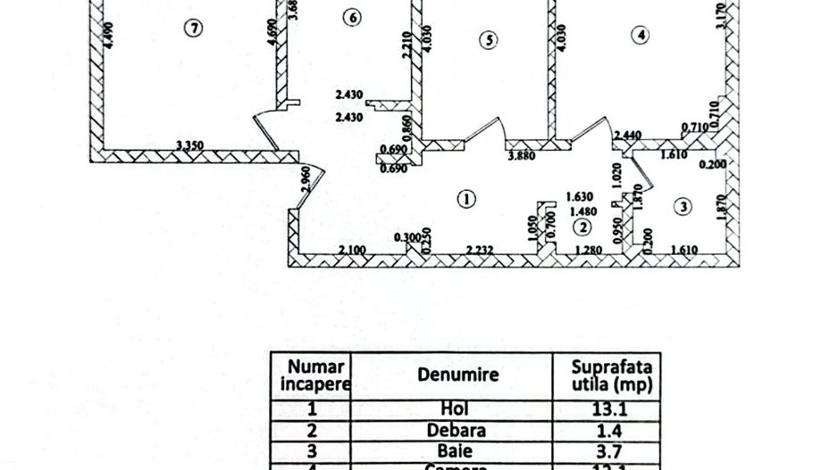 Apartament cu 3 camere, etaj 8, mobilat și utilat, zona GARĂ; - Poză 14