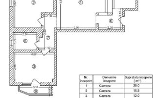 Apartament 3 Camere | Traian – Matei Basarab | 81 mp | 1996 - Schiță 11