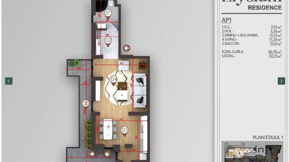 STUDIO - OBOR, CENTRALA PROPRIE, BLOC NOU, NEGOCIABL - Poză 3