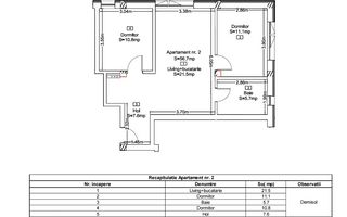 Apartament 3 Camere | Bloc Nou | Liziera Padurii | Terra, Floresti - Schiță 4