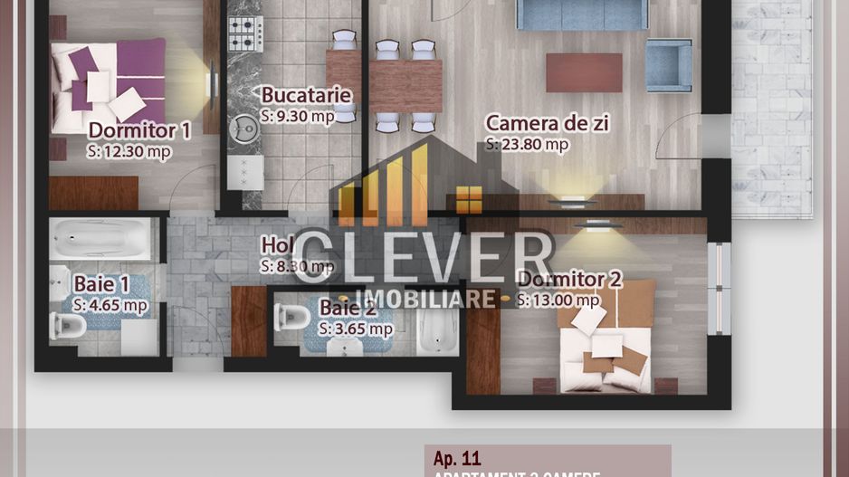 Direct Dezvoltator: 3 Camere Decomandat - Pallady, Parc Teilor - Poză 2