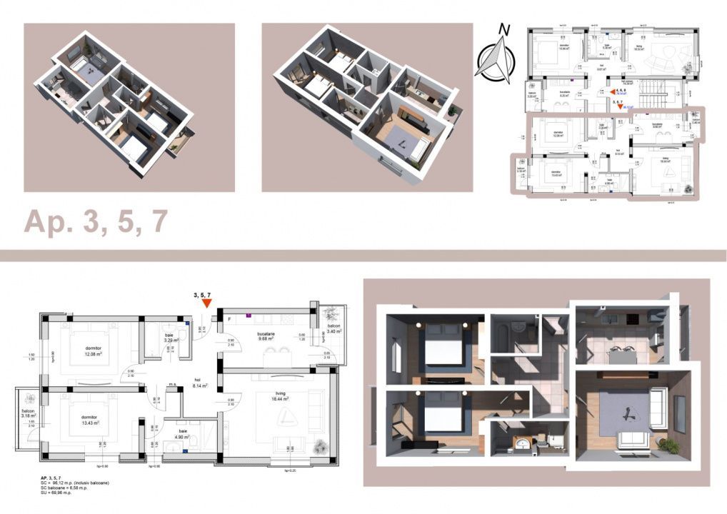 Apartament 3 camere, str Primăverii! - Poză 7