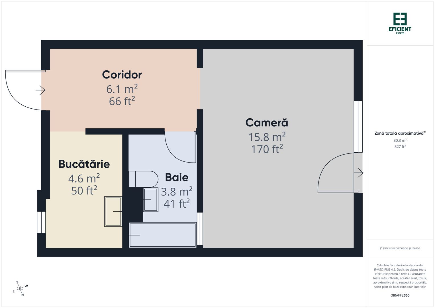 Apartament cu 1 cameră – Zona Soarelui - Timișoara - Poză 13