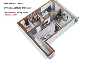 Apartament 2 camere SD 65 mp Copou mobilat si utilat 119900 euro - Poză 9