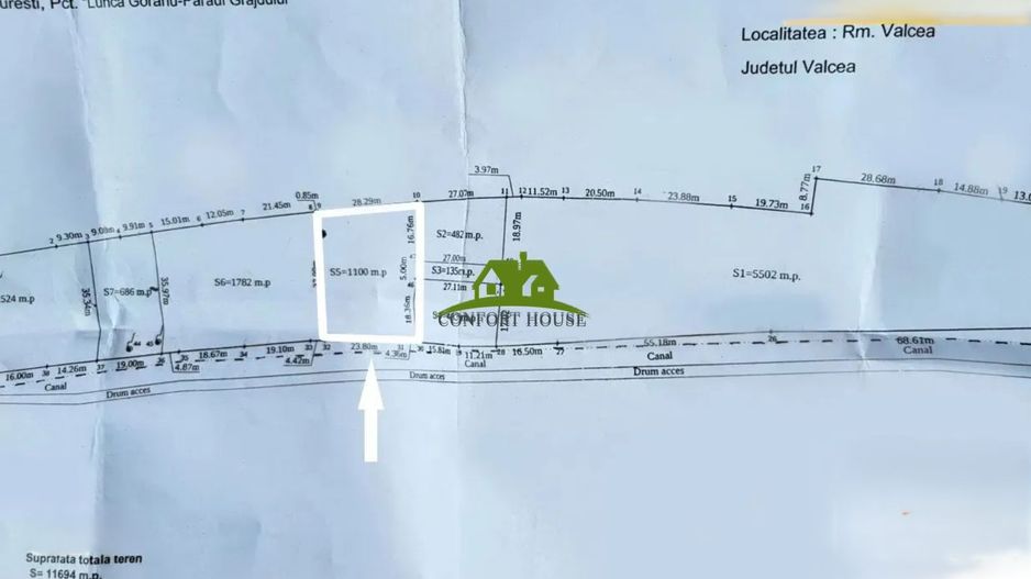 Teren intravilan 1.100 mp – Goranu 3km Rm.VL. acces facil +utilități - Poză 14