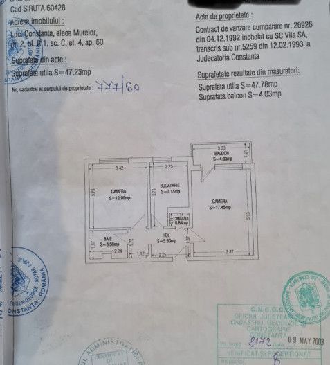 Tomis Nord - Apartament decomandat cu 2 camere, mobilat și utilat. - Poză 14