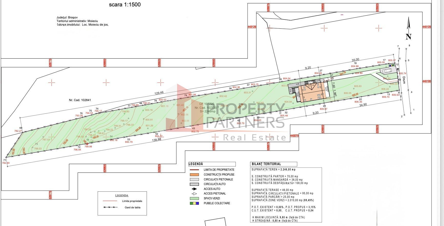 Teren intravilan 2.256 mp Bran – Podul Șimonului  |  Ideal cabane | Vedere Munte - Poză 4