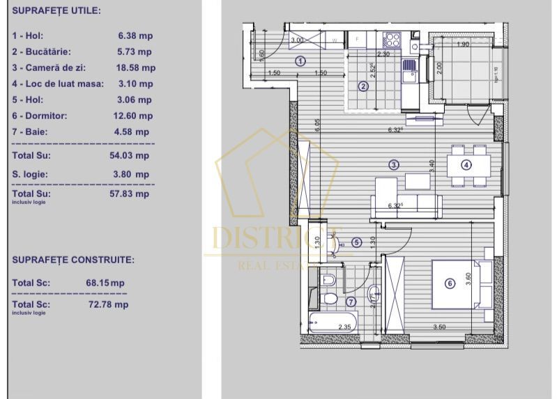 Apartament modern cu 2 camere | XCITY TOWER 4 - Poză 7