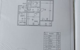 2 Camere - 55MP | Decomandat | 1980 | Metrou Gorjului - Schiță 8