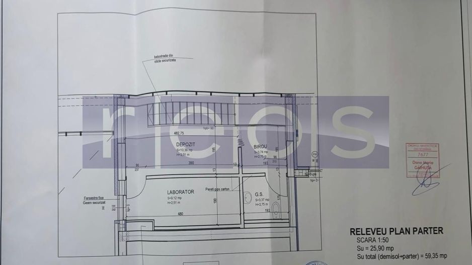 INCHIRIERE SPATIU COMERCIAL | PARTER+ETAJ 1 | HERASTRAU | 60MP | - Schiță 10