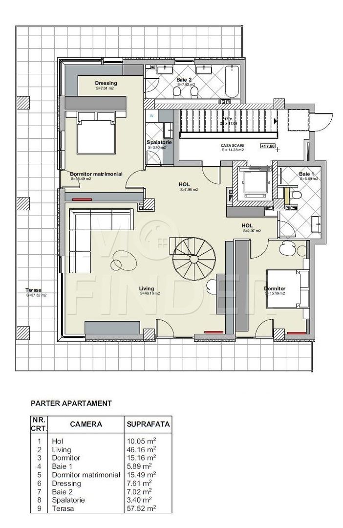 Penthouse Buna Ziua, 150 mp utili  + 200  mp terasa, SMART HOME - Poză 10
