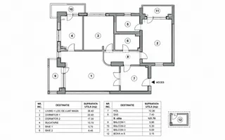 Apartament 3 camere lux - Herastrau | Loc de parcare - Schiță 19