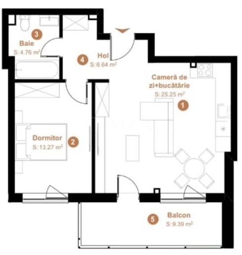 Vând apartament 2 camere, balcon, zona VIVO, Cluj-Napoca. - Poză 5