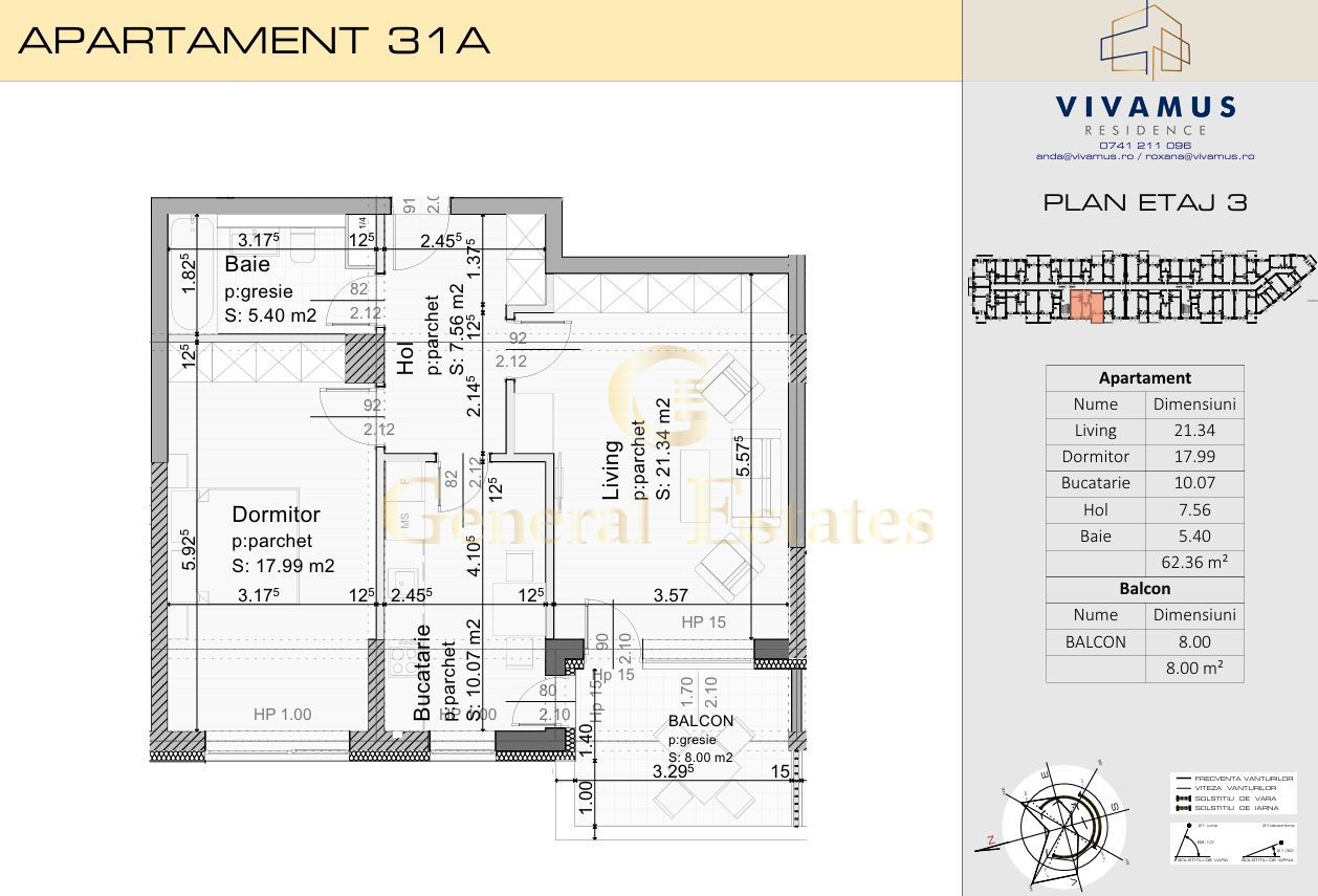 APARTAMENT 2 CAMERE, VIVAMUS - Poză 2