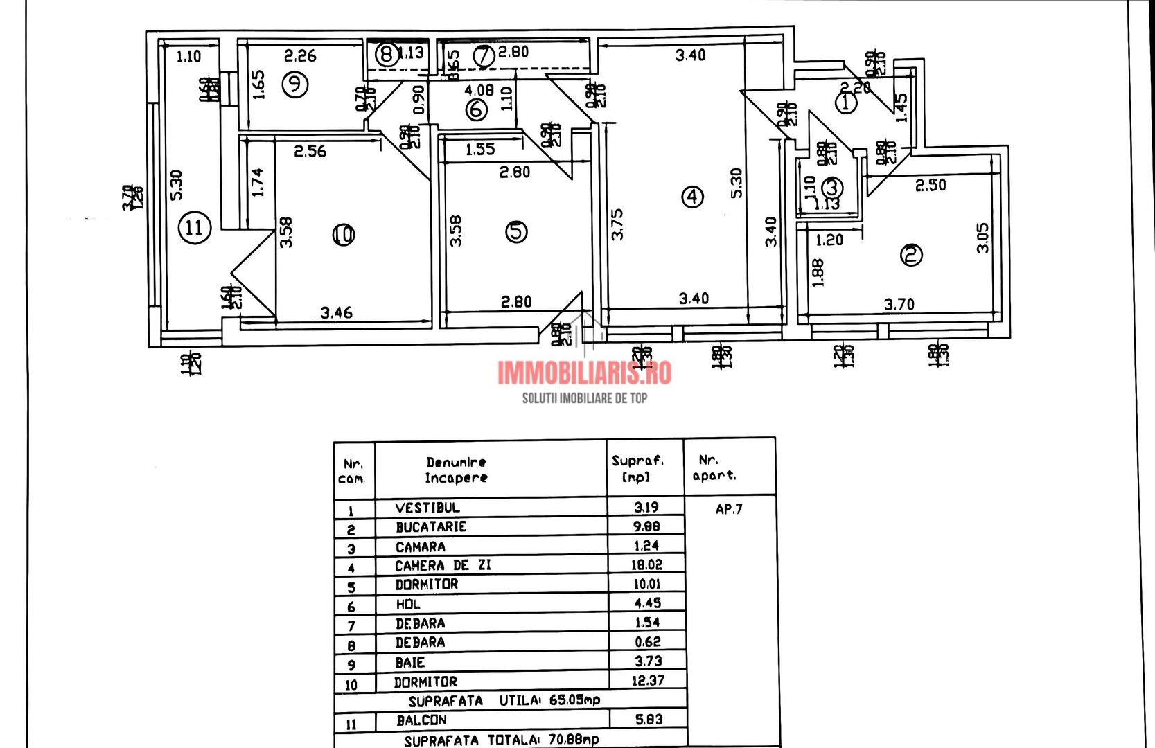 Piata Muncii metrou - Renovat - Etaj 1 - Liber - Schiță 14
