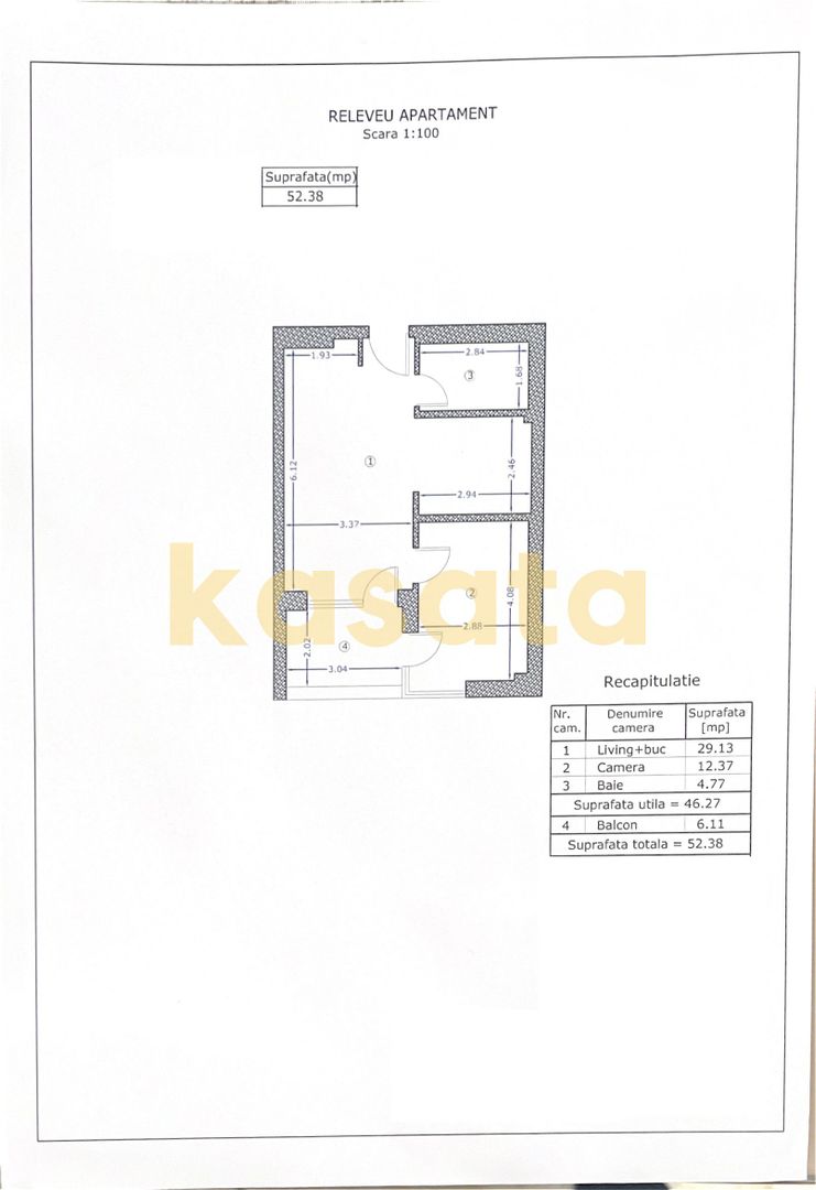 2 camere de vânzare | CityPoint Aviatiei | Faza 2 Bloc D - Schiță 28