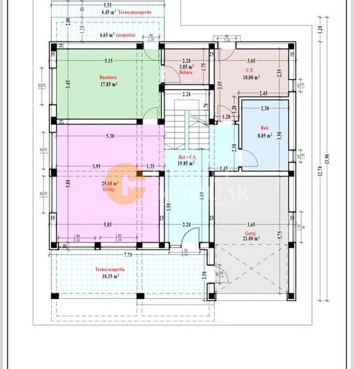 VILA Aroneanu in CENTRU 200MP utili Garaj 800MP TEREN - Poză 7