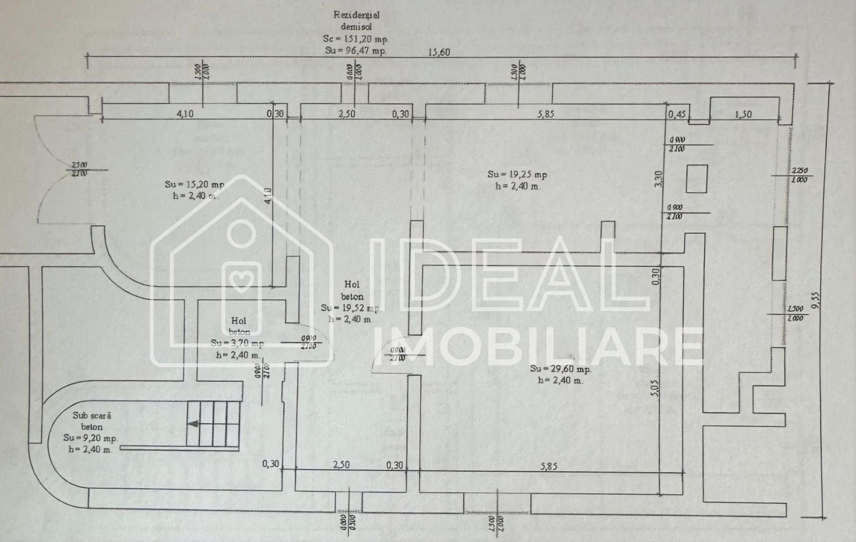 Spatiu Comercial cu 11 camere, 365 mp utili,  zona Cale Dumbravii - Schiță 12