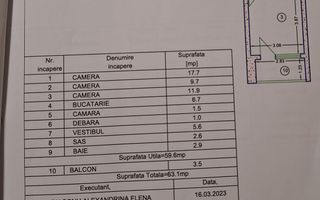De vanzare 3 camere lângă metrou 1 Decembrie | 67 mp | Etaj 2 - Poză 8