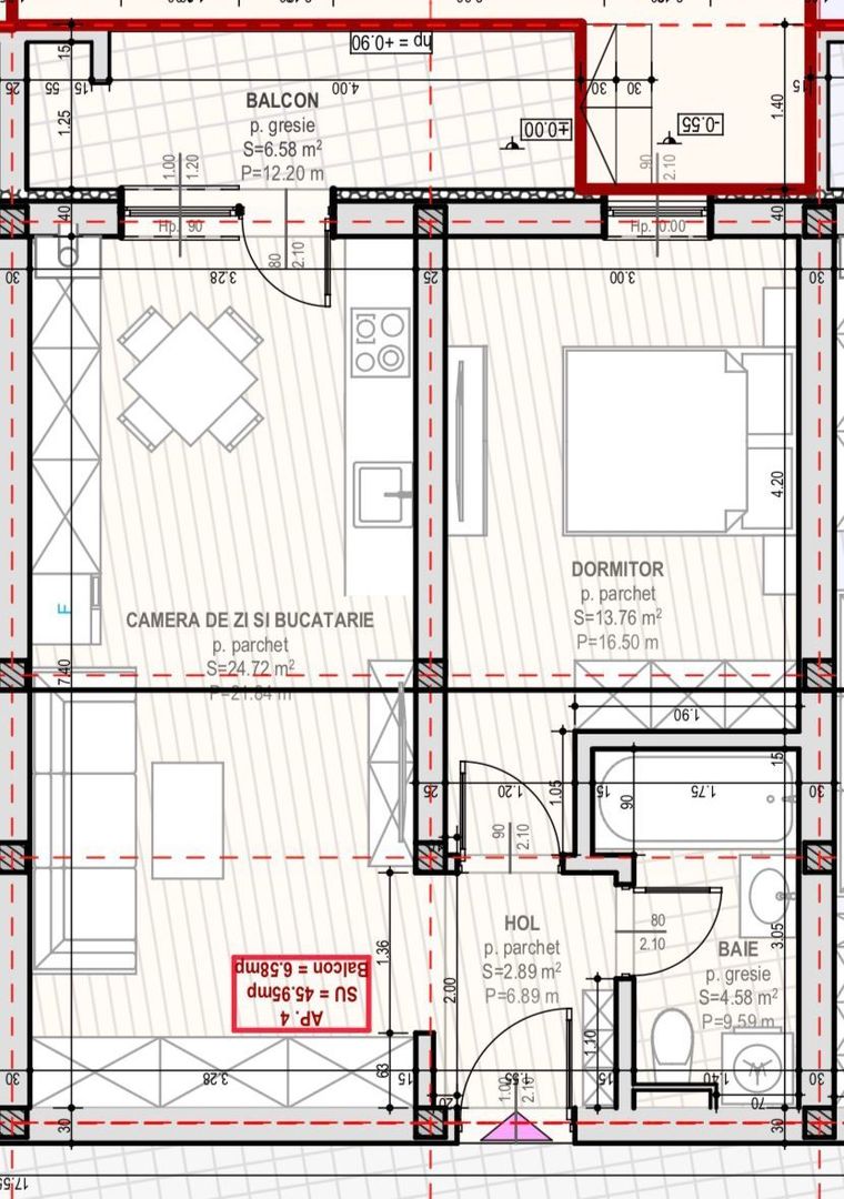 Apartament 2 camere 46 mp - zona Unirii, Selimbar - Poză 9