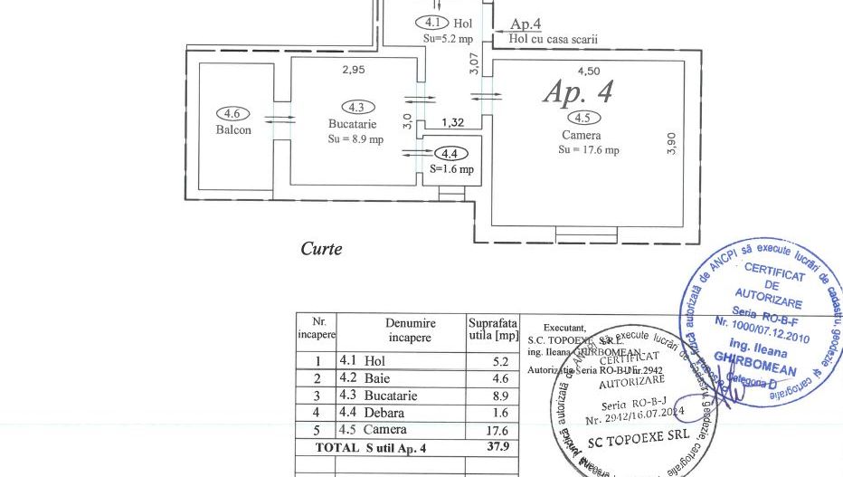 Apartament nr.4 cu 1 camera mobilat si utilat - Poză 7