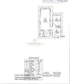 Apartament 1 cameră | Ivory Residence Pipera | 37 mp | Etaj 7 - Schiță 8