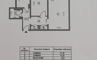 Apartament 2 camere renovat complet – Titan | Etaj 1 | Aproape de Parcul IOR - Schiță 14