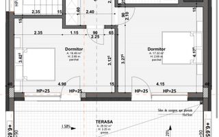 Ap 4 camere  in imobil tip vila, 121.74 mp utili + terasa 28 mp! - Schiță 3