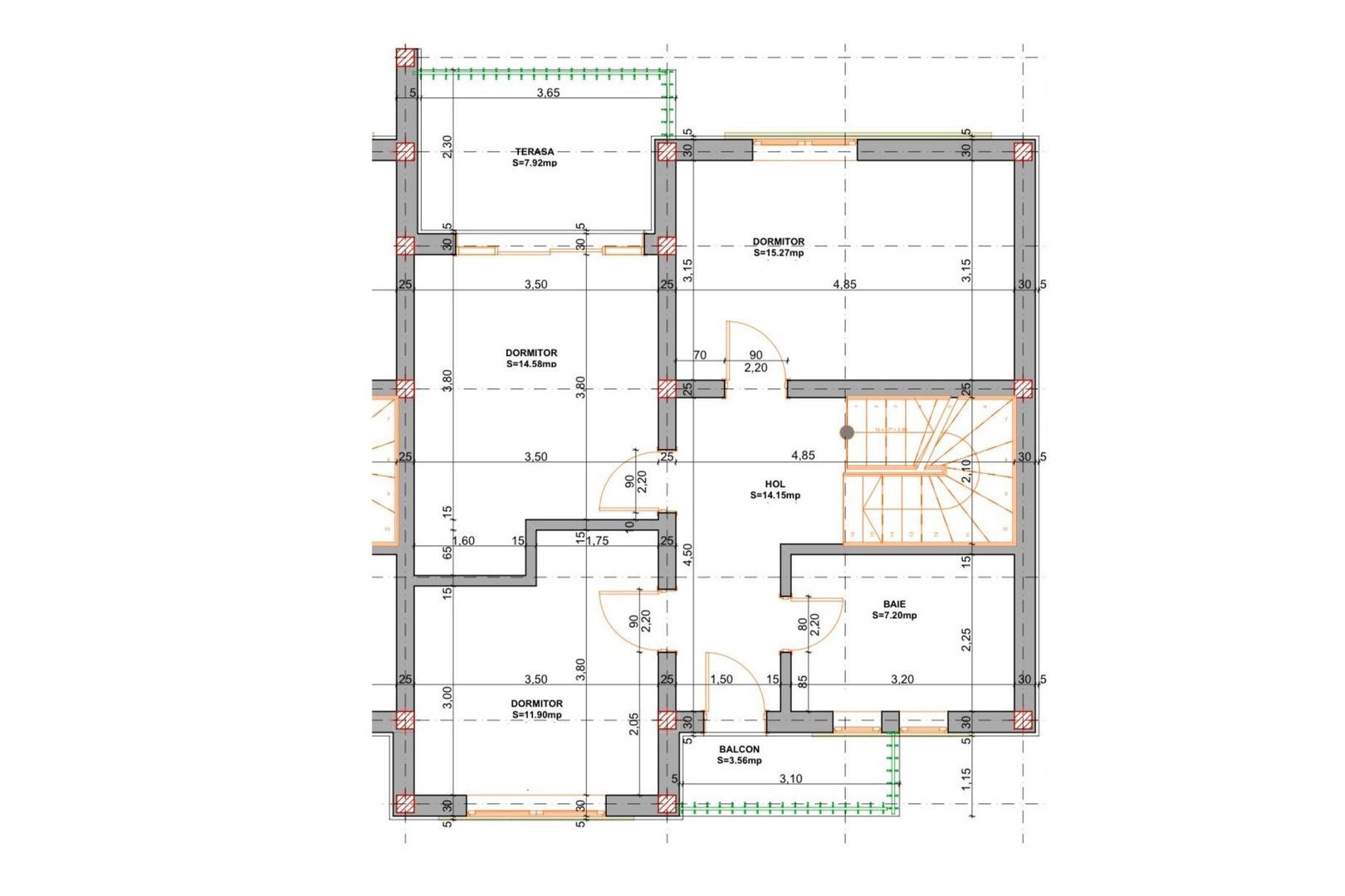 Casă nouă înșiruită, cu 5 camere, la gri, în Livada - Poză 10