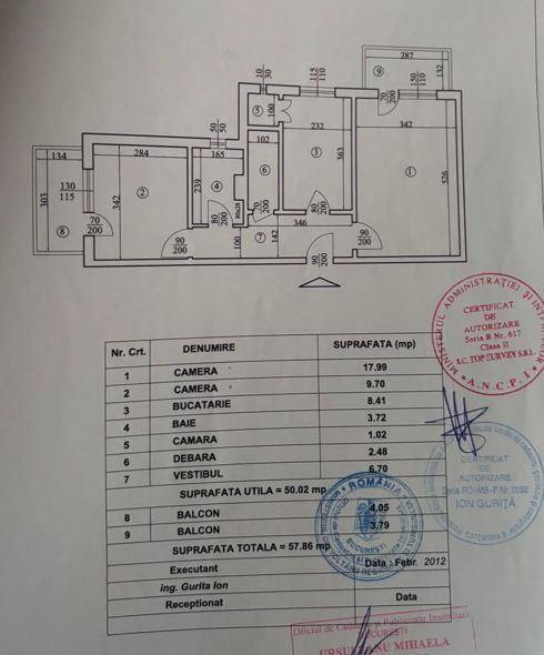 2 camere| DECOMANDAT| AVIATIEI - Schiță 13