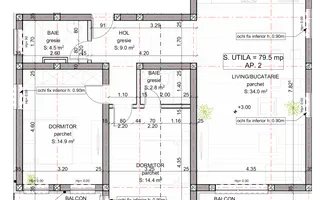 Etaj 1. Model cu 2 bai. Cu 2 locuri de parcare - Poză 11