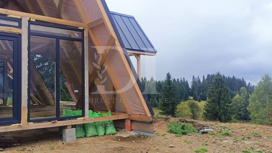 Cabana tip A frame si teren 1000 mp de vanzare / Marisel . Cluj - Poză 13