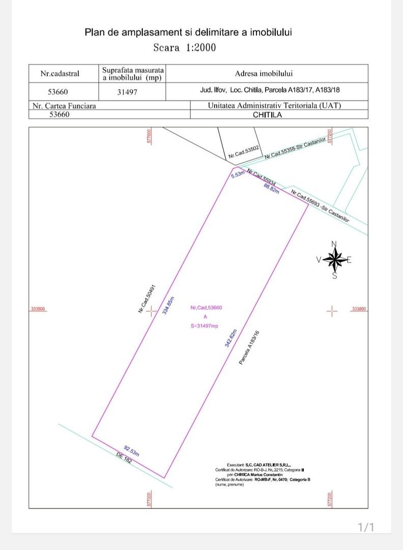 Teren intravilan 31497 mp - Chitila zona industriala de hale - Poză 6