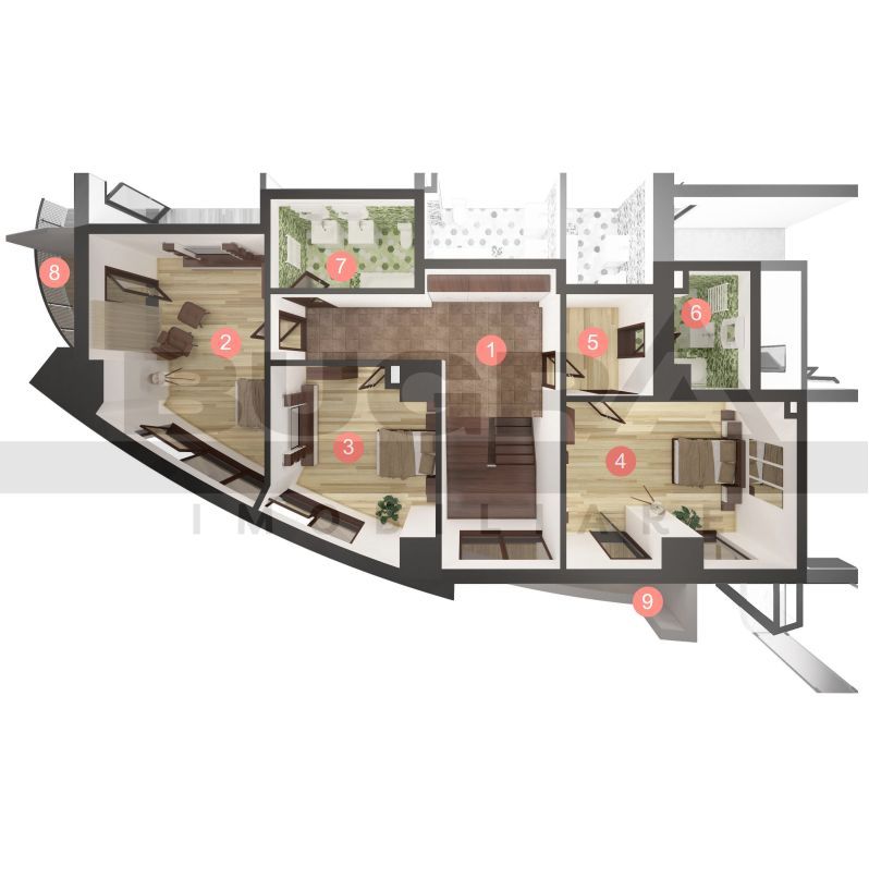 Penthouse pe 2 niveluri de vanzare, 200 mp utili - Poză 3