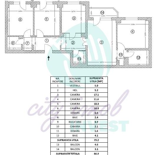 4 camere | 89 mp |  Liceul Bolintineanu | Bloc anvelopat | Posibilitate centrală - Poză 3