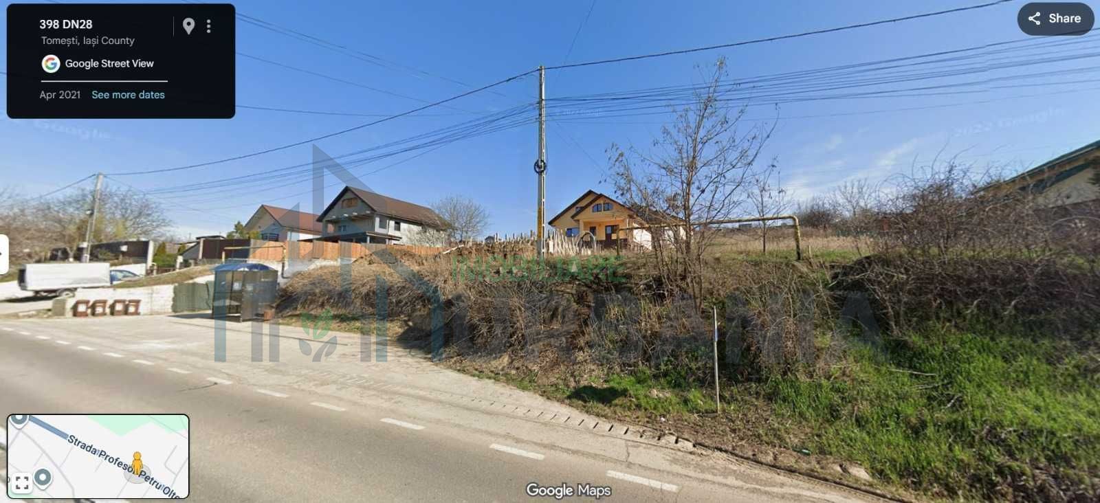 Teren 2160 mp Tomești – deschidere 23 m la DN 28 - Poză 2