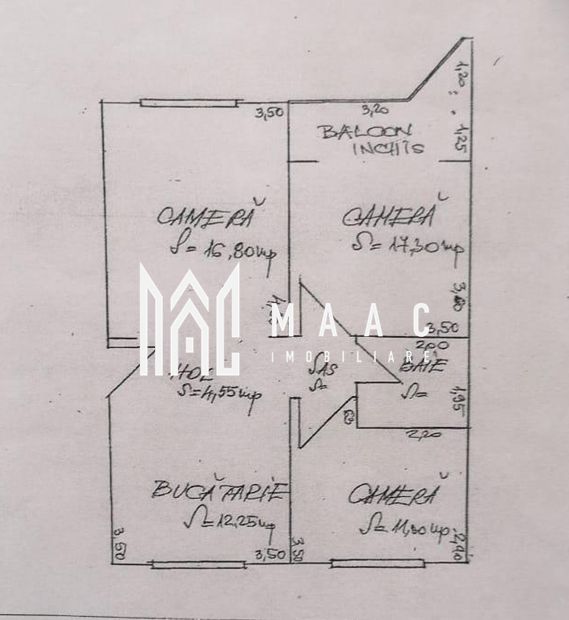Apartament 3 camere | Etaj 2 | 78MP | Balcon | Central - Schiță 10